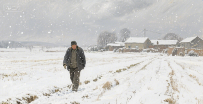 岁寒大雪节气至，故乡爹娘可添衣